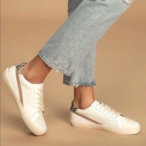NWT White Snakeskin Sneakers